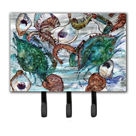 Jensendistributionservices Shrimp, Crabs & Oysters in Water Leash or Key Holder MI2087976